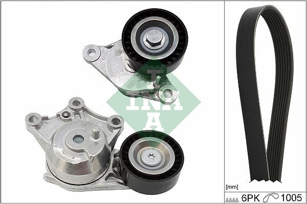 INA 529058110 ALTERNATÖR GERGİ KİTİ 6PK1004-6PK1005 P208-P2008-P308-PARTNER-BERLINGO-JUMPY-C4-DS3 1.6 BlueHDI - Görsel 1