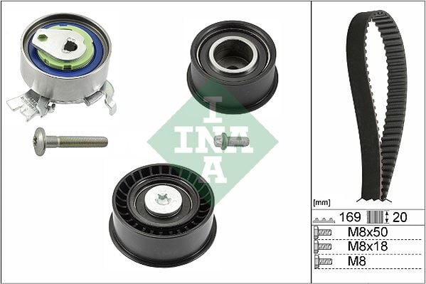 INA 530007810 EKSANTRİK GERGİ KİTİ 169x200 ASTRA F-CORSA B-VECTRA B 1.4i-1.6i-1.8i 16V X14XE-X16XEL-X18XE - Görsel 1