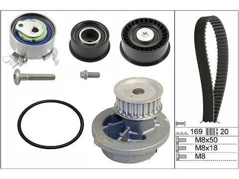 INA 530007830 DEVİRDAİMLİ EKSANTRİK GERGİ KİTİ ASTRA F-CORSA B-VECTRA B 1.4i-1.6i-1.8i 16V X14XE-X16XEL-X18XE 1334066-9192797-90444079 - Görsel 1