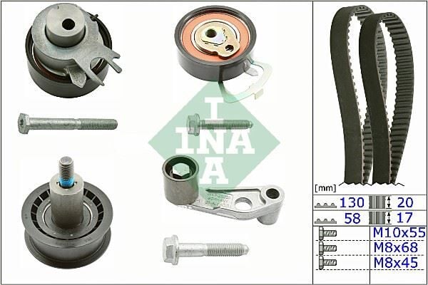 INA 530008910 TRİGER SETİ 130x200 - 058x170 POLO-CORDOBA-GOLF IV 1.4-1.6 16V BCB-BBY-BUD - Görsel 1