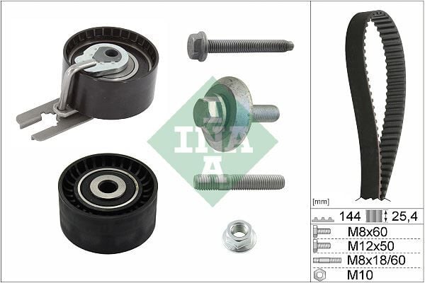 INA 530023910 EKSANTRİK GERGİ KİTİ 144 DİŞ EURO4 P206-P307-C1-C2-C3-NEMO-BIPPER-FIESTA 02> 1.4 HDI-TDCI - Görsel 1