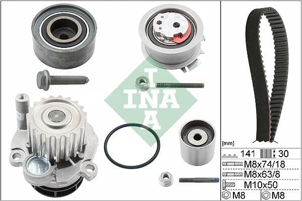 INA 530040530 DEVİRDAİMLİ TRİGER SETİ PASSAT-JETTA-GOLF5-OCTAVIA-TOLEDO-A3-A6 2.0 TDI 04-06 BKP-BKD-BRE-BLB-BMR - Görsel 1