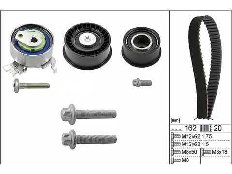 INA 530044310 EKSANTRİK GERGİ KİTİ 162x200 ASTRA G-CORSA C-VECTRA C-MERIVA A-ZAFIRA A 1.4-1.6-1.8 16V Z16XE-Z14XE - Görsel 1