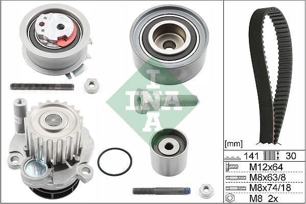 INA 530046330 DEVİRDAİMLİ TRİGER SETİ PASSAT-JETTA-GOLF5-OCTAVIA-TOLEDO-A3-A6 2.0 TDI 2007-2011 BKP-BKD-BRE-BLB - Görsel 1