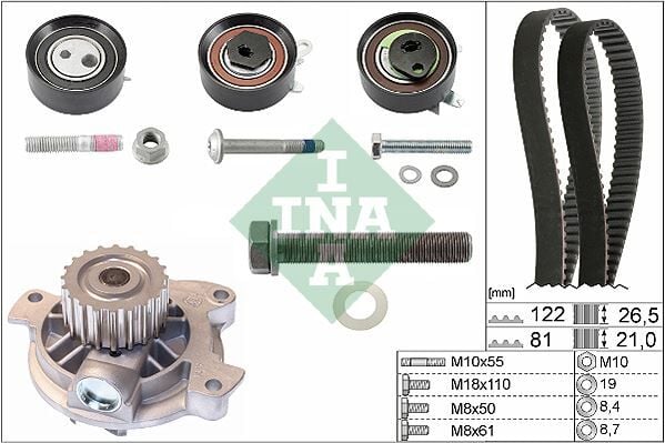 INA 530048330 DEVİRDAİMLİ TRİGER SETİ 122x26.5 -077x21 T4 2.5TDI-LT35 2.5TDI ACV-ANJ-AVR - Görsel 1