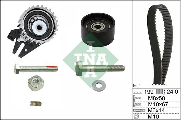 INA 530056210 EKSANTRIK GERGİ KITI ASTRA H 04>14 VECTRA C 02>08 ZAFIRA B 05>15 SIGNUM 03>08 INSIGNIA A 09>14 1.9-2.0 CDTI-DTH-DTC-DTJ DOBLO 10>MAREA BRAVA BRAVO 07>IDEA STILO 147 156 159 - Görsel 1