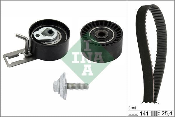 INA 530057810 EKSANTRİK GERGİ KİTİ 141 DİŞ P207--P208-P301-P308-P508-P2008-P3008-P5008 08> PARTNER-BERLINGO-RIFT ER-JUMPY-C5-C4-DS4-C3-DS3-DS5-C-ELYSEE 1.6 HDI DV6C DV6DTED- FOCUS III 1.6 TDCİ 11>COURİER 1.5 TDCİ - Görsel 1