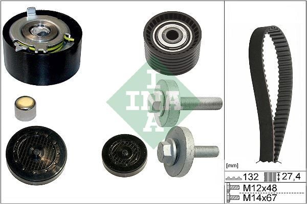INA 530063910 EKSANTRİK GERGİ KİTİ MGN II-III-CLIO III-LGN II-III-SCENIC-FLUENCE-MODUS 1.6 16V K4M 7701477014 - Görsel 1