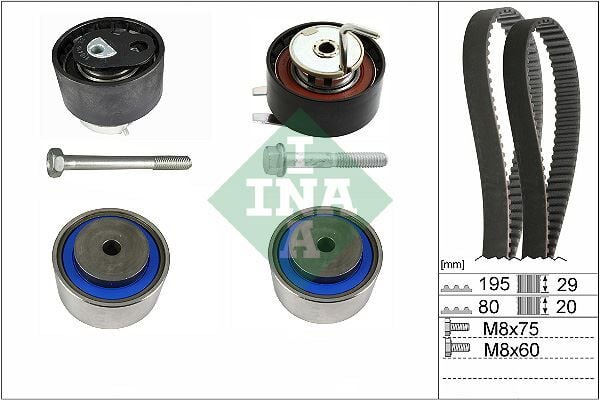 INA 530076610 TRIGER SETI LAND ROVER 276DT 306DT DISCOVERY III-IV L319 RANGE ROVER L320 L405 L494 . JAGUAR S-TYPE II X200 XF X250 XJ X350 X351 X358 PEUGEOT P407-P607-CITROEN C5-C8 2.7 HDI KOMPLE - Görsel 1