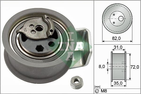 INA 531043620 EKSANTRİK GERGİ RULMANI POLO-PASSAT-CORDOBA 1.4-1.9 TDI AMF-AUY-ASZ-AVF - Görsel 1