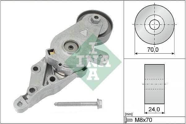 INA 534014030 ALTERNATÖR GERGİ RULMANI KÜTÜKLÜ A3 1.9 TDI 96-01 BORA 1.9 TDI 98-05 70x24mm - Görsel 1