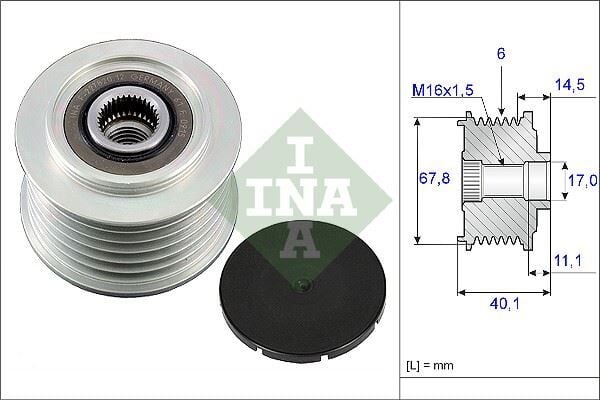 INA 535005210 ALTERNATÖR KASNAĞI TRANSPORTER T4-LT 2.5 TDI ACV-AUH-BCQ - Görsel 1