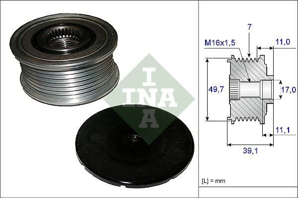 INA 535008410 ALTERNATOR KASNAGI MERCEDES W211 W212 W221 C219 W164 X164 W251 W463 - Görsel 1