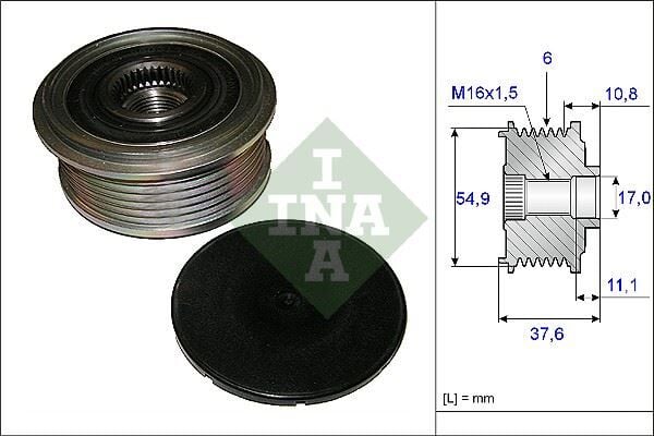 INA 535012310 ALTERNATOR KASNAGI MERCEDES W176 W246 C117 X156 . RENAULT CLIO MODUS . INFINITI Q30 - Görsel 1