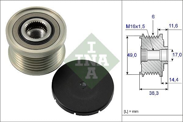 INA 535012710 ALTERNATOR KASNAGI BMW E81 E87 E46 E90 E60 E64 E63 E65 E84 E85 - Görsel 1