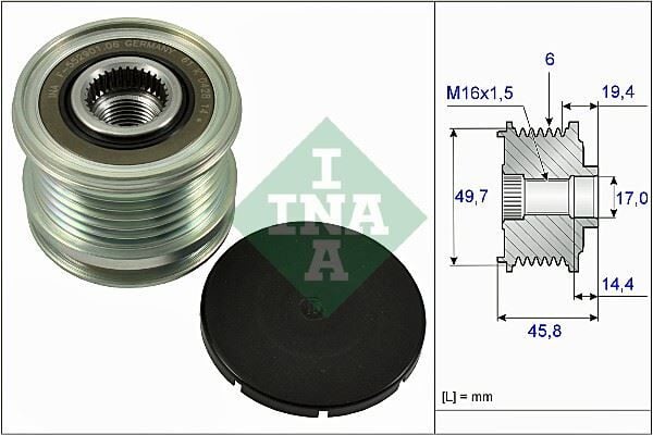 INA 535016810 ALTERNATOR KASNAGI MERCEDES W204 W205 C218 W212 W222 X204 W166 C292 W639 W447 B906 - Görsel 1