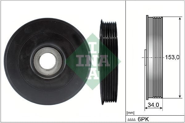 INA 544007910 KRANK KASNAĞI P107-207-P307-P308-P406-P407-PARTNER-BERLINGO-C1-C2-C3-C4-XSARA-FOCUS II-FIESTA 02> 1.4-1.6 HDI-TDCI VOLVO C30 06>12 1.6D S40 II 05>12 1.6D V50 05>12 1.6D MAZDA II 1.4CD III 1.6DI - Görsel 1