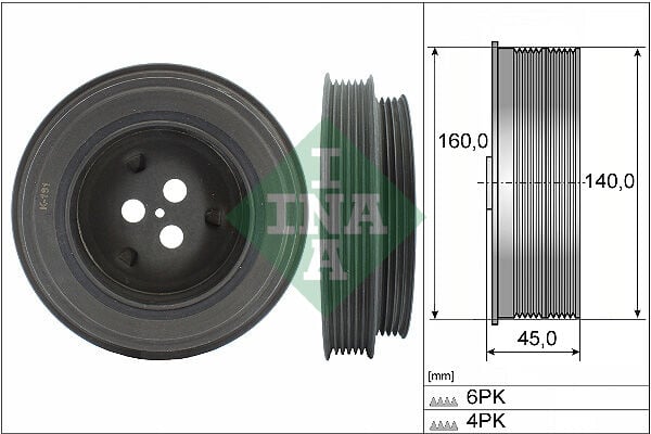INA 544013110 KRANK KASNAĞI FORD TRANSİT-PEUGEOT BOXER-JUMPER-DUCATO 06> ÖNDEN ÇEKER 2.2 TDCİ 6PK-4PK - Görsel 1