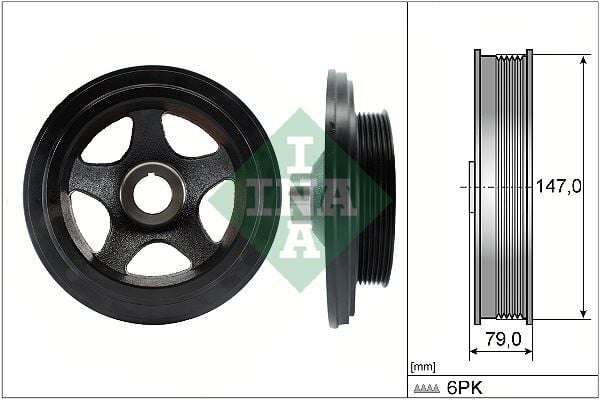 INA 544014210 KRANK KASNAGI MERCEDES OM611 OM646 W202 W203 CL203 C209 W204 W210 W211 W638 W639 B901>B906 - Görsel 1