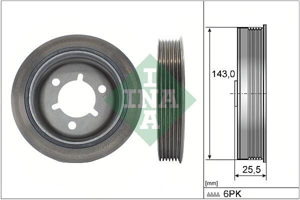 INA 544014510 KRANK KASNAĞI PEUGEOT P206-P207-P301-P307-PARTNER-BIPPER CITROEN BERLINGO-NEMO-C2-C3-C4-XSARA 1.4 1.6 I 16V 08> - Görsel 1