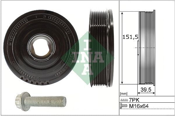 INA 544017710 KRANK KASNAĞI RENAULT TRAFIC III 15> MEGANE IV 15> TALISMAN 15> SC NIC IV 15> OPEL VIVARO B 15> 1.6dCi R9M 7 KANAL - Görsel 1