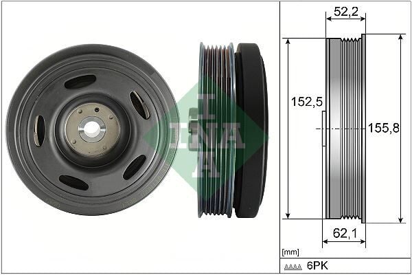 INA 544051510 KRANK KASNAĞI RENAULT MEGANE IV 15> CAPTUR II 20> GRAND SC NIC IV 18>23 KANGOO III 23> KOLEOS II 20> TALISMAN 21> NISSAN QASHQAI III J12 21> 1.3TCe H5H - Görsel 1