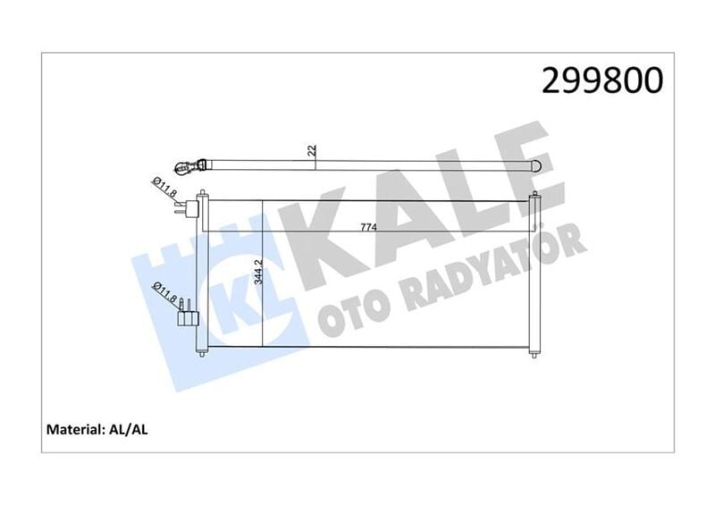 KALE 020ABC040 KLIMA RADYATÖRÜ CONNECT 02>14 1.8 TDCI 75-90-110PS - Görsel 1