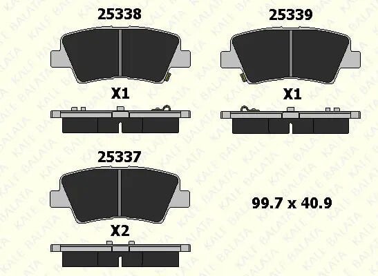 KALE 25337 157 05 ANS KD13 ARKA FREN BALATA HYUNDAI i20 1.2L G4LA 15-20 1.4L G4LC 15-18 1.4L D4FC CRDi 15-18 / ELANTRA 1.6L D 4FB G4FG 16-> / KIA SOUL 1.6L D4FB 14-> / SPORTAGE 1.6L G4FD G4FJ T-GDI 15-> 1.6L D4FE 18-> - Görsel 1