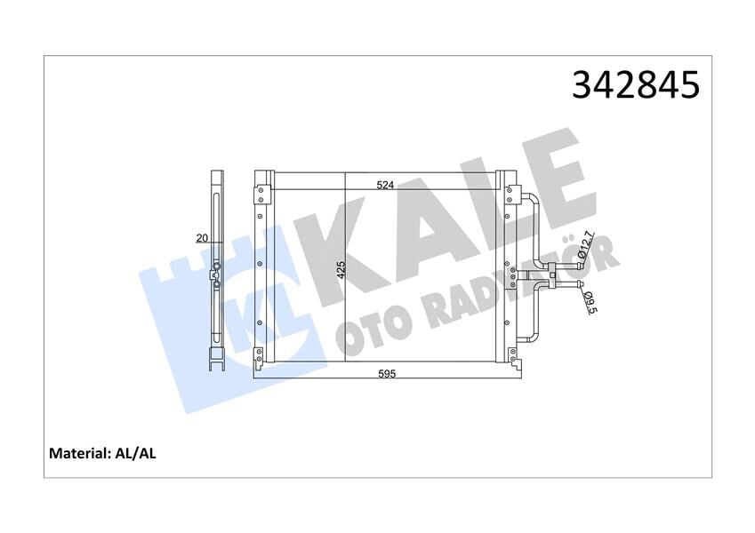 KALE 342845 KLİMA KONDENSERİ LAGUNA I-GRANDTOUR AL-AL - Görsel 1