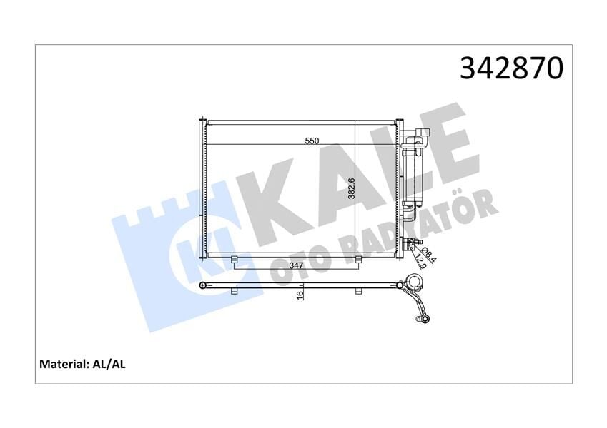 KALE 342870 KLİMA RADYATÖRÜ FORD FİESTA 08> 1.4 TDCİ 70 ps - Görsel 1