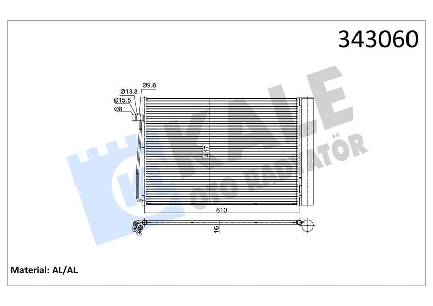 KALE 343060 KLIMA RADYATORU BMW M54 N62 N73 E60 E65 E63 E64 - Görsel 1