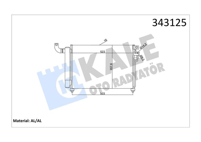 KALE 343125 KLİMA KONDENSERİ KIA RIO II AL-AL - Görsel 1