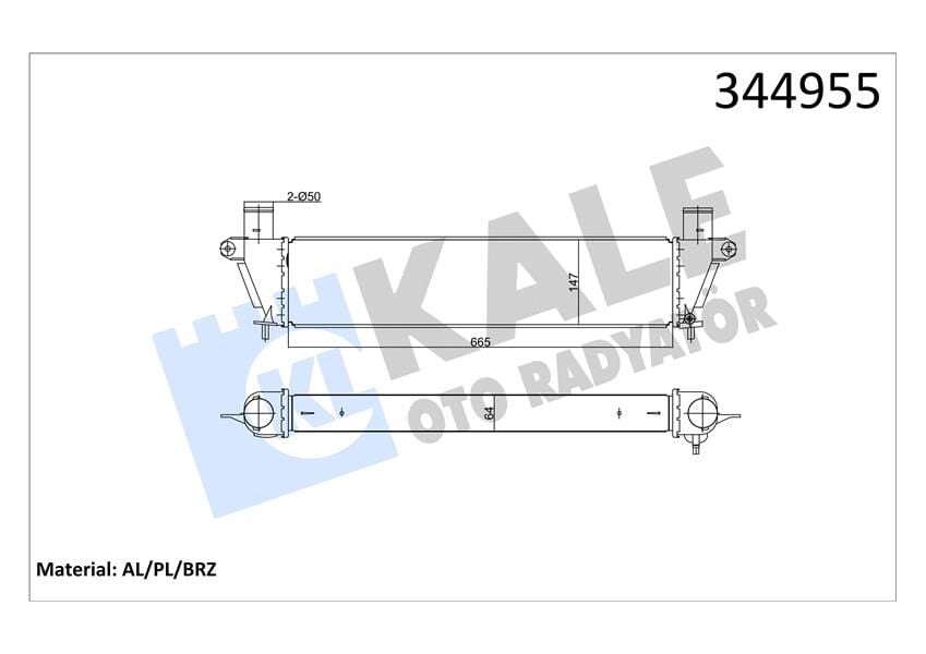 KALE 344955 İNTERCOOLER AL/PL/BRZ D-MAX - Görsel 1