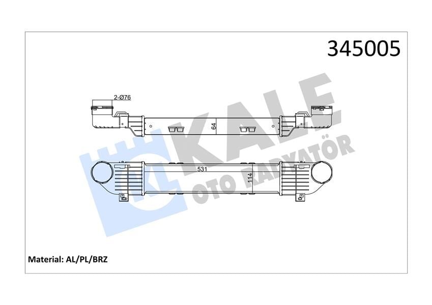 KALE 345005 TURBOSARJ RADYATORU MERCEDES S-CLASS W220 99>05 - Görsel 1