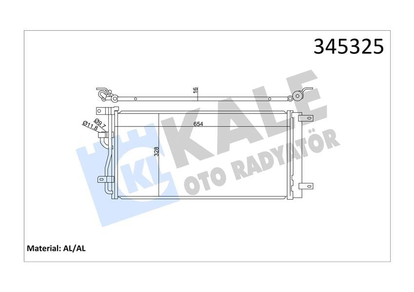 KALE 345325 KLİMA RADYATÖRÜ KONDENSER CAPTIVA-ANTARA 2.0/2.2 CDTI 06-> - Görsel 1