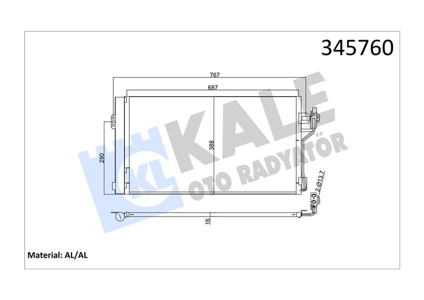 KALE 345760 KLIMA RADYATORU MERCEDES VITO W639 - Görsel 1