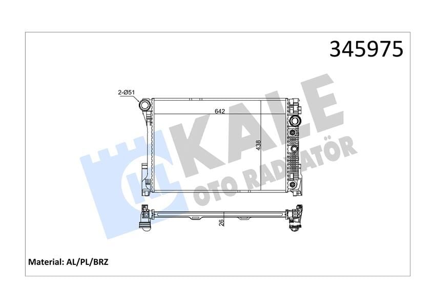 KALE 345975 MOTOR SU RADYATORU MERCEDES W204 S204 C204 W212 S212 C207 A207 X204 R172 - Görsel 1