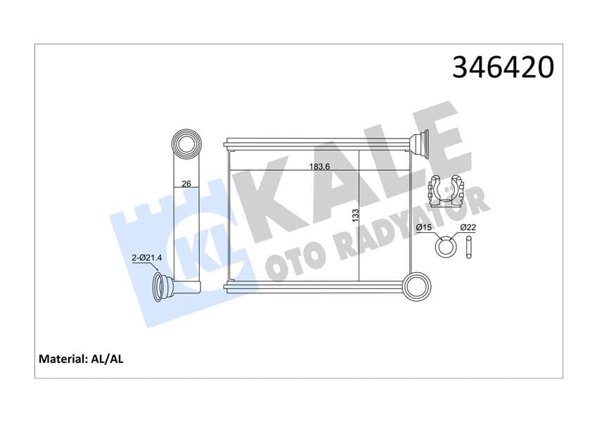 KALE 346420 KALORİFER RADYATÖRÜ CLIO IV-LOGAN II 13 > - Görsel 1
