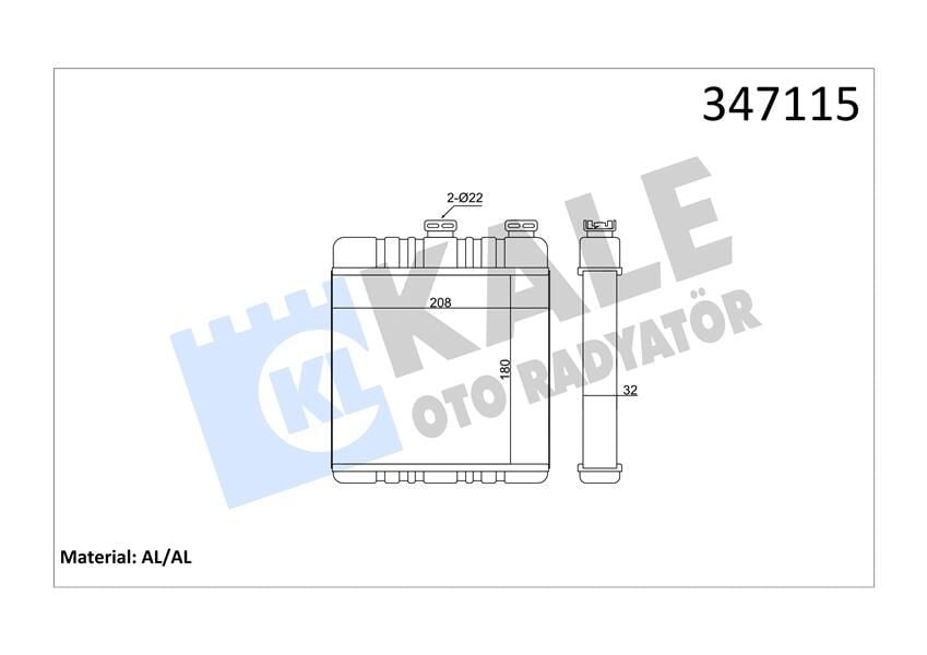 KALE 347115 KALORİFER RADYATÖRÜ ASTRA G-ZAFIRA 206x180x32 - Görsel 1