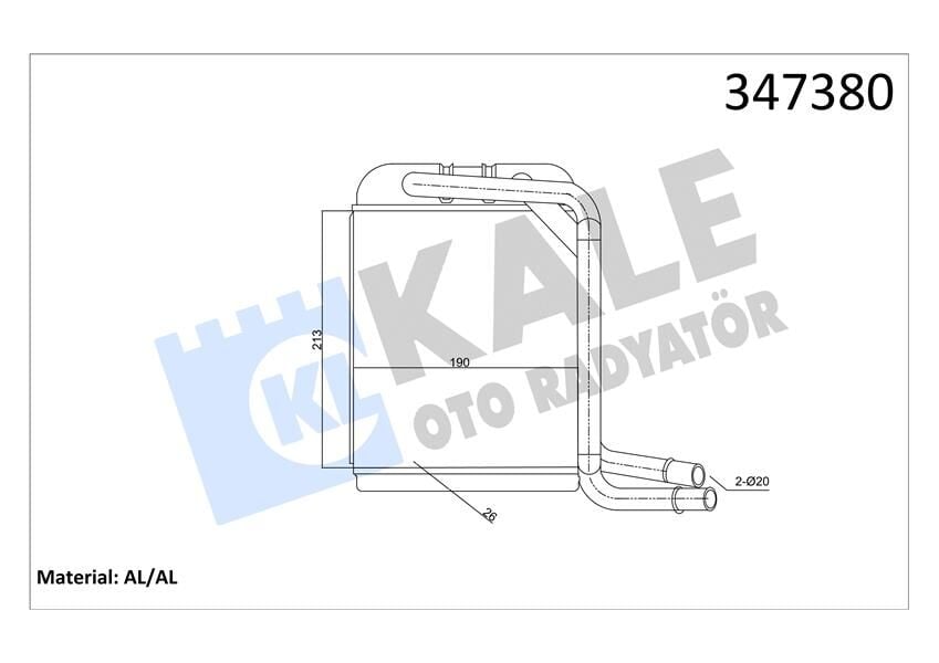 KALE 347380 KALORİFER RADYATÖRÜ TRANPORTER T5-T6 03 > - Görsel 1