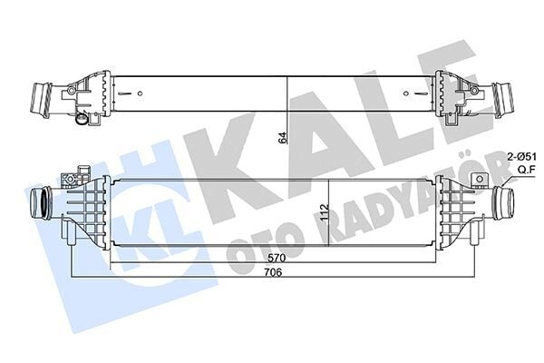 KALE 350920 İNTERCOOLER AL/PL/BRZ CHEVROLET TRAX-OPEL MOKKA-VAUXHALL MOKKA - Görsel 1
