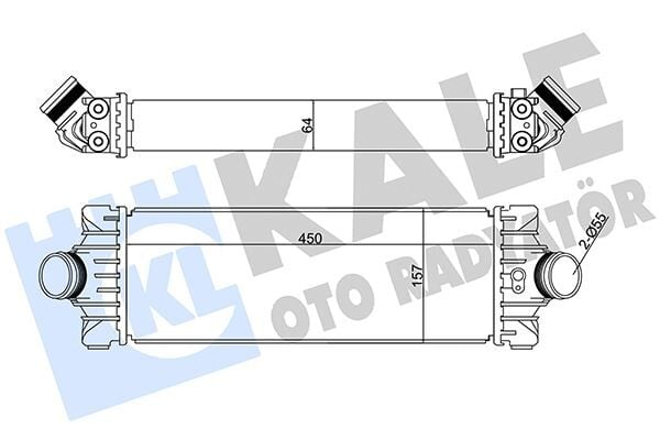 KALE 351285 TURBO INTERCOOLER RADYATOR TRANSIT V347 11>14 V362 14>CUSTOM 12>2.2TDCI 155PS ARKADAN CEKER - Görsel 1