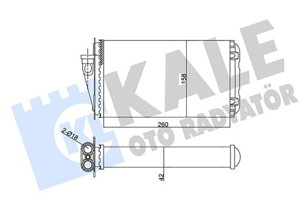 KALE 352030 KALORİFER RADYATÖRÜ ALFA 145 1.4 1.6 1.8 1.9TD 2.0 96-01 146 1.4 1.8 1.9JTD 2.0 96-01 - Görsel 1