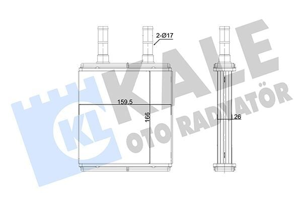 KALE 352110 KALORİFER RADYATÖRÜ HYUNDAI GETZ 1.5L D4FA 06-09 - ALEMİNYUM - Görsel 1