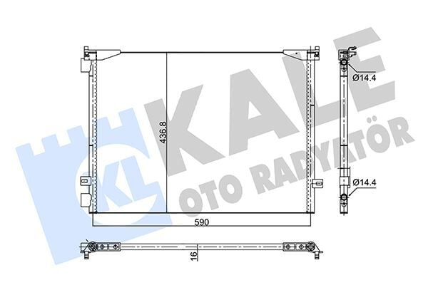 KALE 352580 KLİMA RADYATÖRÜ KONDANSATÖRÜ RADYATÖRÜ RENAULT TRAFIC II 01>14 OPEL VİVARO 01>14 1.9dCi - Görsel 1