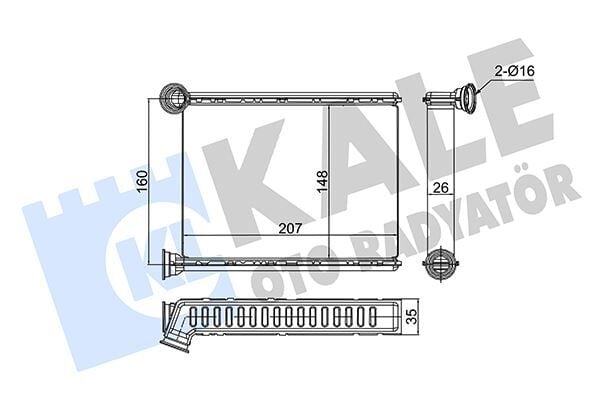 KALE 352860 KALORİFER RADYATORU RENAULT MEGANE IV-KADJAR-TALISMAN - Görsel 1