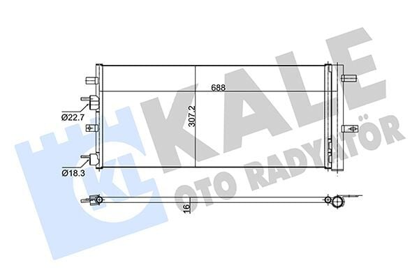 KALE 353160 KLIMA RADYATORU KONDANSER MONDEO 14> 1.0-1.5 ECOBOOST 1.5 TDCI 2.0 TDCI - Görsel 1