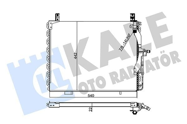 KALE 354055 KLIMA RADYATORU MERCEDES W124 S124 A124 C124 - Görsel 1