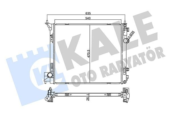 KALE 355545 RADYATÖR NISSAN Qashquai / Xtrail 1.6L 2013 - Görsel 1