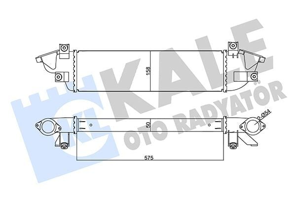 KALE 355670 INTERCOOLER MITSUBISHI L200-TRITON AL/PL/BRZ 50 MM - Görsel 1